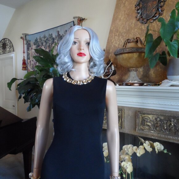 Stella McCartney Black Sheath Dress w/Flounce Hemline Detail Size IT 38 US 2 - Picture 5 of 16